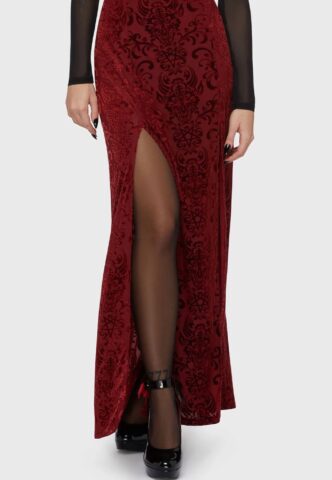 Killstar – Crimson Bloodlust Maxi Red – Rock – Rot – XL – 88% Polyester, 12% Elastan