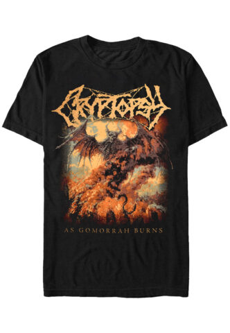 Cryptopsy – As Gomorrah Burns – T-Shirt – Schwarz – S – 100% Baumwolle