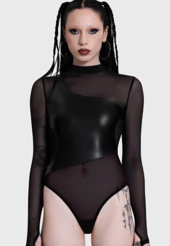 Killstar – Cyber Bodysuit Black – Body – Schwarz – L – gid://shopify/Metaobject/314200260845