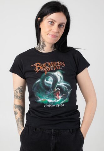 Brothers Of Metal – Emblas Saga – Girly – Schwarz – M – 100% Baumwolle