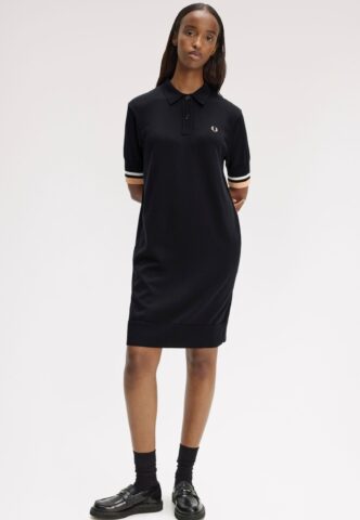 Fred Perry – Bold Tipped Knitted Black – Kleid – Schwarz – Medium – 100% Baumwolle