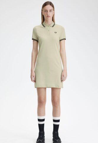 Fred Perry – Twin Tipped Oatmeal – Kleid – Beige – XX-Small – 98% Baumwolle, 2% Elastan
