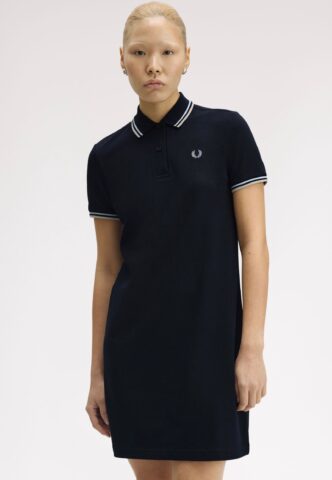 Fred Perry – Twin Tipped Navy/Light Ice/Warm Oatmeal – Kleid – Blau – Small – 100% Baumwolle