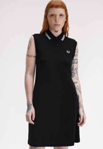 Fred Perry – The Sleeveless FP Black – Kleid – Schwarz – Small – 98% Baumwolle, 2% Elastan