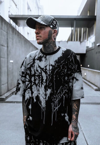 Stay Cold Apparel – Daggerwave Oversized Grey Dye – T-Shirt – Grau – S – 100% Baumwolle