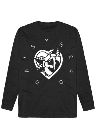 Daisyhead – Heart Logo – Longsleeve – Schwarz – S – 100% Baumwolle,Jersey