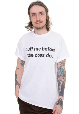 Dancitee – Cuff Me White – T-Shirt – Weiß – L – 100% Baumwolle