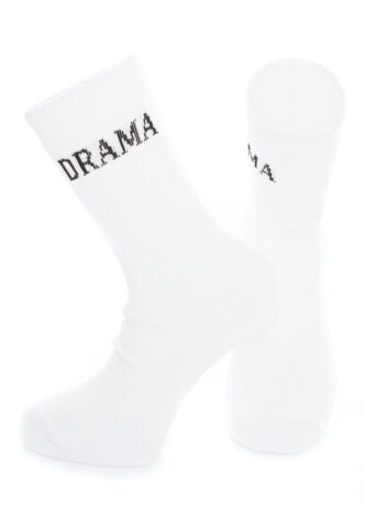 Dancitee – Drama – Socken – Weiß – Onesize – 100% Baumwolle
