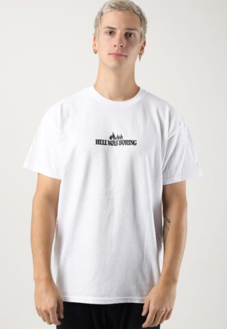 Dancitee – Hell Was Boring – T-Shirt – Weiß – L – 100% Baumwolle
