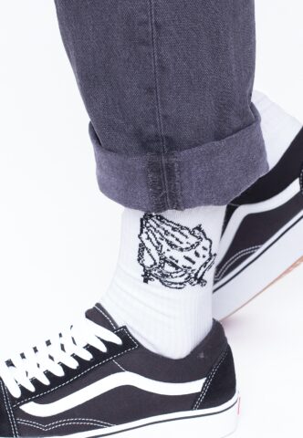 Dancitee – Pray – Socken – Weiß – EU 39-42 – 80% Baumwolle, 20% Polyester
