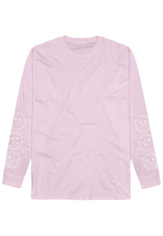Dancitee – Sad Smiley Pink – Longsleeve – Pink – L – 100% Baumwolle