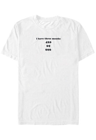 Dancitee – Three Moods White – T-Shirt – Weiß – XXL – 100% Baumwolle
