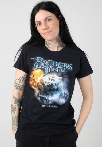 Brothers Of Metal – Fimbulvinter Cover – Girly – Schwarz – XL – 100% Baumwolle