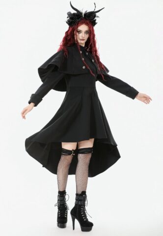 Dark In Love – Mystic Gothic – Robe – Schwarz – S – 100% Polyester