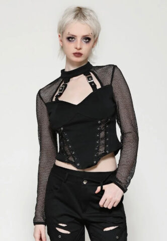 Dark In Love – Punk Dark Studded – Longsleeve – Schwarz – XXL – 100% Baumwolle