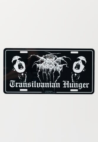 Darkthrone – Transilvanian Hunger – Licence Plate – Schwarz – Onesize – gid://shopify/Metaobject/161455702253
