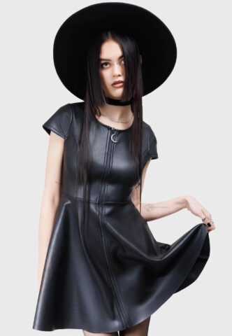 Killstar x Kihilist – Dark Whisper – Kleid – Schwarz – M – 60% Polyurethan, 40% Polyester
