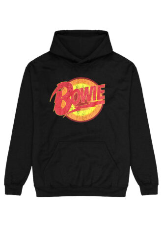 David Bowie – Vtge Diamond Dogs Logo – Hoodie – Schwarz – L – 80% Baumwolle, 20% Polyester