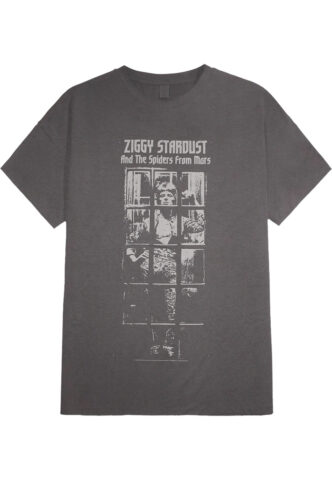 David Bowie – Ziggy Stardust Grey – T-Shirt – Grau – M – 100% Baumwolle