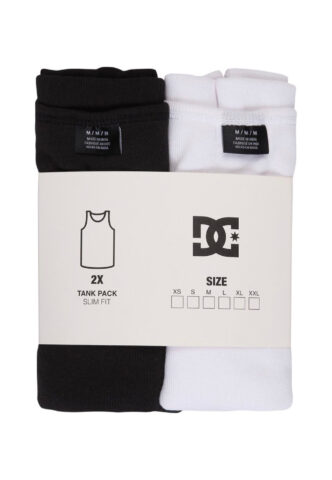 DC – Pleaser Pack Of 2 Black/White – Tank – Schwarz – S – 95% Baumwolle, 5% Elastan