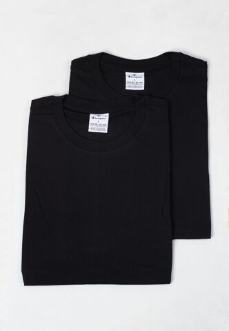 Champion – Pack Of 2 NBK/NBK – T-Shirt – Schwarz – XXL – 100% Baumwolle