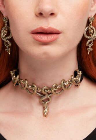 Killstar – Deadly Coil Gold – Choker – gid://shopify/Metaobject/123897708781 – Onesize – Metalllll-Legierung