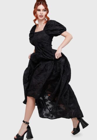 Killstar – Dead Of Night Maxi Black – Kleid – Schwarz – XS – gid://shopify/Metaobject/68981194989