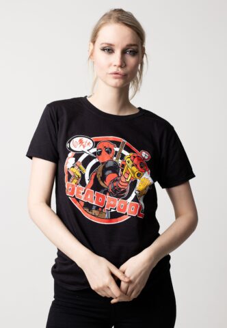 Deadpool – Badge – T-Shirt – Schwarz – L – 100% Baumwolle