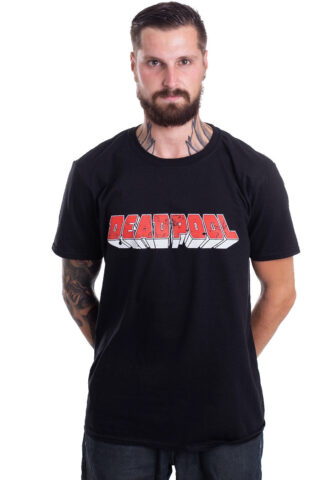 Deadpool – Distressed Logo – T-Shirt – Schwarz – S – 100% Baumwolle,Jersey