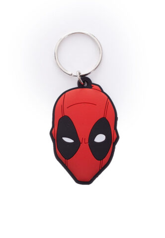 Deadpool – Face Red – Schlüsselanhänger – Rot – Onesize – Gummi