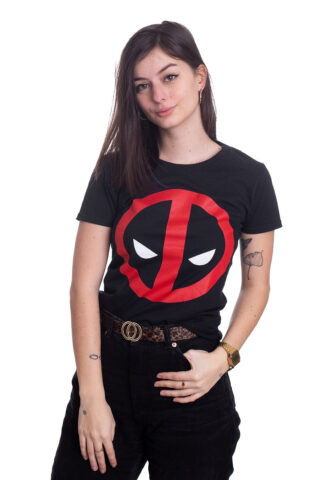 Deadpool – Logo – Girly – Schwarz – L – 100% Baumwolle,Jersey
