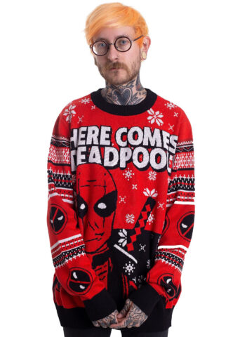 Deadpool – Merry F X-Mas Red – Pullover – Rot – S – 50% Baumwolle, 50% Polyacryl