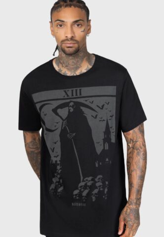 Killstar – Death’s Graveyard Black – T-Shirt – Schwarz – XS – 100% Baumwolle