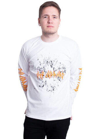 Def Leppard – Shatter White – Longsleeve – Weiß – S – 100% Baumwolle
