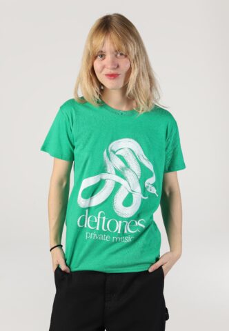 Deftones – Private Music Mono Green – T-Shirt – Grün – L – 100% Baumwolle