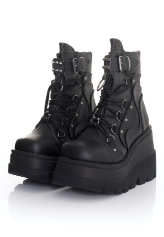 DemoniaCult – Shaker 60 Black Vegan Leather – Girl Schuhe – Schwarz – EU 36 – Synthetic/Textile/Gummi