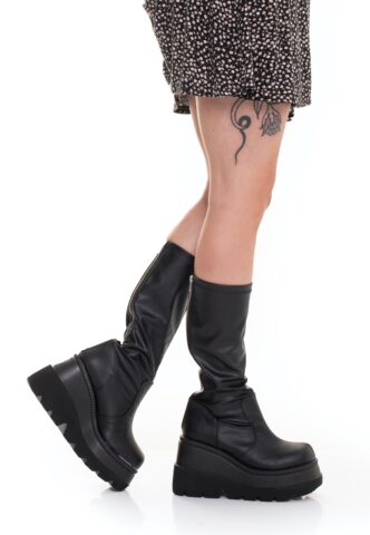 DemoniaCult – Shaker 65 Black Vegan Leather – Girl Schuhe – Schwarz – EU 36 – Synthetic/Textile/Gummi