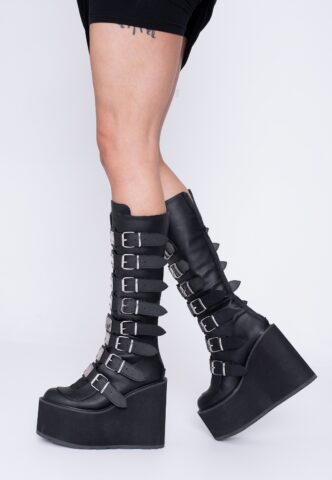 DemoniaCult – Swing 815 Black – Girl Schuhe – Schwarz – EU 42 – Synthetic/Textile/Gummi