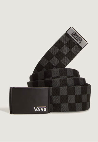 Vans – Deppster II Web Checkerboard Black/Charcoal – Gürtel – Schwarz – Onesize – 100% Polyester