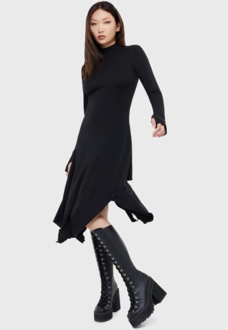 Killstar x Kihilist – Devil’s Decay Black – Kleid – Schwarz – S – 50% Baumwolle, 50% Viskose