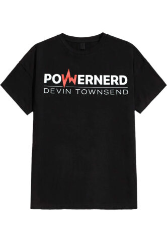 Devin Townsend – Powernerd Logo – T-Shirt – Schwarz – M – 100% Baumwolle