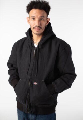 Dickies – Hilham Hooded Canvas Black – Jeansjacke – Schwarz – XL – 100% Baumwolle