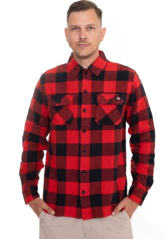Dickies – New Sacramento Red – Hemd – Rot – M – 100% Baumwolle