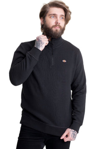 Dickies – Oakport Quarter Zip Black – Sweater – Schwarz – M – 60% Baumwolle, 40% Polyester