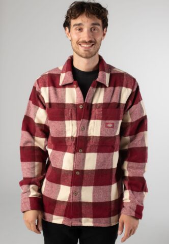Dickies – Plaid Coaling Tibetan Red – Hemd – Rot – M – 66% Polyester, 14% Wolle, 9% Polyacryl, 5% Nylon, 4% Viskose