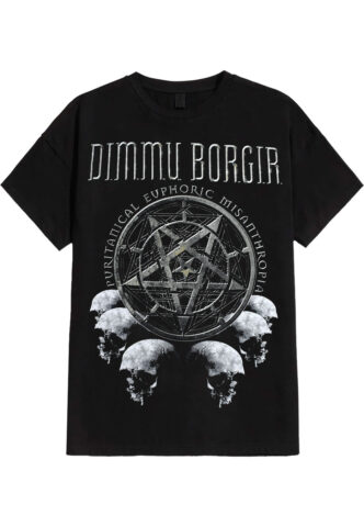 Dimmu Borgir – Puritanical Euphoric Misanthropia (Skulls) – T-Shirt – Schwarz – M – 100% Baumwolle