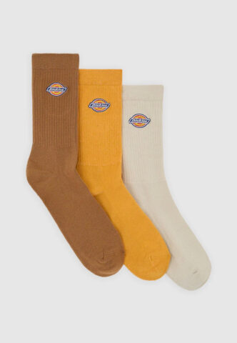 Dickies – Valley Grove Pack Of 3 Stone – Socken – Mehrfarbig – S/M – 68% Baumwolle, 28% Nylon, 4% Elastane