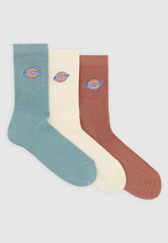 Dickies – Valley Grove Pack Of 3 Stormy Sea – Socken – Mehrfarbig – S/M – 71% Baumwolle, 15% Polyamid, 9% Polyester, 5% Elastan