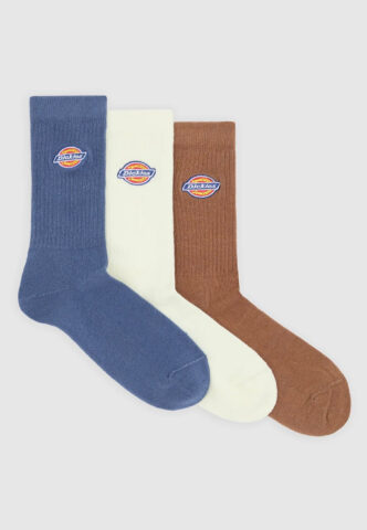 Dickies – Valley Grove Pack Of 3 Retro Indigo – Socken – Mehrfarbig – M/L – 71% Baumwolle, 15% Polyamid, 9% Polyester, 5% Elastan