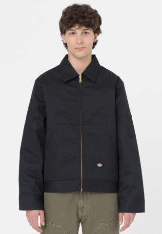 Dickies – Lined Eisenhower Rec Black – Jacke – Schwarz – L – Shell: 65% Polyester, 35% Baumwolle; Lining: 100% Polyester